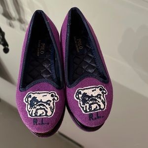 Cute galore in this purple girl toddler shoe